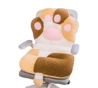 YIGZYCN Coussin de soutien lombaire avec rembourrage en coton PP pour de longues heures assises - Motif pattes de chats de dessin animé