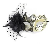 YIGZYCN Demi-masque de bal masqué avec motif floral pour Halloween, fête, bal masqué, lunettes pour femme