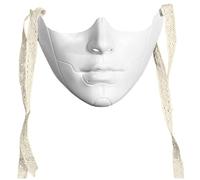 YIGZYCN Demi-visage mécanique pour bal masqué, esthétique, Halloween, accessoires de déguisement pour adultes, femmes et hommes, cadeaux mécaniques demi-visage