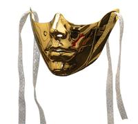 YIGZYCN Demi-visage mécanique pour bal masqué, esthétique, Halloween, accessoires de déguisement pour adultes, femmes et hommes, cadeaux mécaniques demi-visage