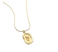YIGZYCN Élégant collier avec pendentif tulipes avec relief complexe réglable, bijoux tendance pour femme