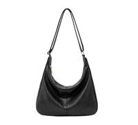 YIGZYCN Élégant sac à bandoulière pliable en cuir synthétique pour femme avec sangle réglable, Noir