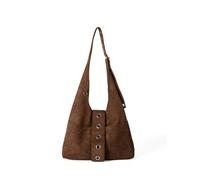 YIGZYCN Élégant sac à main en daim doux avec poignée sur le dessus, grande capacité, sacs à bandoulière, sacs à main pour femme, sac à bandoulière spacieux, café, One Size