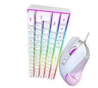 YIGZYCN Ensemble de claviers à fils efficaces pour le travail, construction ergonomique, connecteurs de jeu, connectivités, kits de claviers filaires