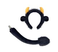 YIGZYCN Ensemble oreilles et queue de yak avec serre-tête et queue de yak pour Halloween et cosplay