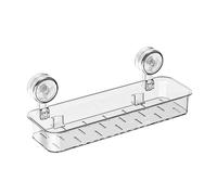 YIGZYCN Étagère de salle de bain à ventouse avec trous de drainage, solution de rangement efficace pour produits de toilette, cosmétiques, buanderie, fournitures de salle de bain