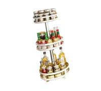 YIGZYCN Étagère rotative en métal réglable pour économiser de l'espace pour cuisine, salle de bain, accessoires rotatifs de comptoir de cuisine