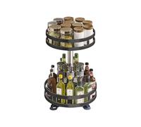 YIGZYCN Étagère rotative en métal réglable pour économiser de l'espace pour cuisine, salle de bain, accessoires rotatifs de comptoir de cuisine