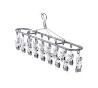 YIGZYCN Étendoir à linge portable de voyage avec 20 clips antirouille en acier inoxydable pour sous-vêtements, chaussettes, séchage des vêtements