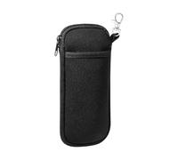 YIGZYCN Étui de transport en néoprène pour téléphone portable avec espace de rangement pour écouteurs, clé USB, fermeture éclair sécurisée, organiseur de voyage pour usage quotidien, noir