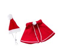 YIGZYCN Festives Chats Costume de Noël Capes à Capuche Régulables 3 Options de Taille Matériaux Doux Doux pour la Peau Festives Costume de Noël Chatons