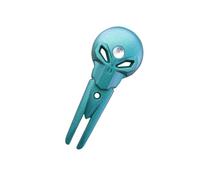 YIGZYCN Fourche à divot pour entretien vert, design tête de mort en métal à deux dents avec profil de transport compact pour les golfeurs sur le terrain de jeu, fourche de divot de golf, entretien