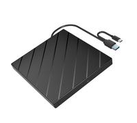 YIGZYCN Graveur DVD externe universel, double port USB 3.0 de type C, graveur CD de format multiple sans installation de pilote requise, graveur CD/DVD