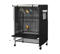 YIGZYCN Housse de cage à oiseaux avant réglable en tissu imperméable pour distraction et élimination de la lumière pour oiseaux