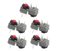 YIGZYCN Kailhs Lot de 10 micro-interrupteurs carrés silencieux 6 x 6 x 7,3 mm