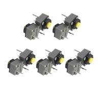 YIGZYCN Kailhs Lot de 10 micro-interrupteurs carrés silencieux 6 x 6 x 7,3 mm