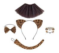 YIGZYCN Kit de déguisement d'animaux pour enfants - Accessoires pour chats - Costumes d'Halloween - 5 pièces