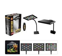 YIGZYCN Lampe d'aquarium USB avec fonction minuterie, 3 modèles d'éclairage, 10 niveaux de luminosité pour aquariums de poissons, plantes à faible énergie, LED régulables, alimentation par USB