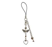 YIGZYCN Lanière de téléphone portable porte-clés étoile en cristal nœud papillon chaîne de téléphone cordon de téléphone chaîne anti-perte porte-clés décoration sac à main étoile chaîne de téléphone