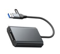 YIGZYCN Lecteur de cartes de type B/Type A avec ports USB A et C Transfert 10 Gbit/s en alliage d'aluminium Dissipation de la chaleur Lecteur de cartes A et C