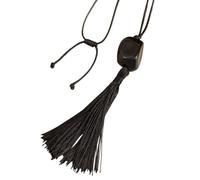 YIGZYCN Long collier tendance avec pendentif de perles fabriqué à partir de résine et de cordon avec franges accrocheuses pour un usage quotidien, One Size, Comme décrit, Comme décrit.