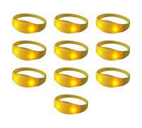 YIGZYCN Lot de 10 bracelets lumineux à activation vocale pour anniversaires et raves, accessoires de fête