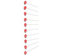 YIGZYCN Lot de 10 coccinelles en bois rouge pour décoration de jardin sculptée à la main pour extérieur cour et patios