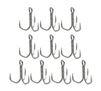 YIGZYCN Lot de 10 hameçons triples tressés pour la pêche en mer - Très résistants - Pour pêche en eau salée
