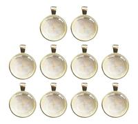 YIGZYCN Lot de 10 plateaux ronds pour pendentifs - 25 mm - Accessoires de fabrication de bijoux