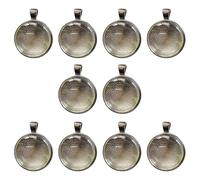 YIGZYCN Lot de 10 plateaux ronds pour pendentifs - 25 mm - Accessoires de fabrication de bijoux