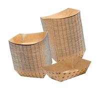 YIGZYCN Lot de 100 mangeoires pour animaux de compagnie faciles à utiliser avec design unique en forme de bateau antidérapant pour nourriture et eau pour voiture, pique-nique, gamelle d'alimentation