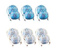 YIGZYCN Lot de 12 pochettes multifonctions en tissu avec cordon de serrage pour petits articles, cosmétiques, voyage, emballage cadeau élégant