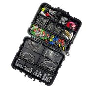 YIGZYCN Lot de 188 boîtes de pêche à compartiments multiples avec crochets, perles, gabarits, hameçons