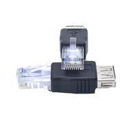 YIGZYCN Lot de 2 adaptateurs USB vers Ethernet USB A femelle vers RJ45 mâle Ethernet pour modems et routeurs haut débit