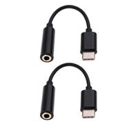 YIGZYCN Lot de 2 câbles adaptateurs de type C vers 3,5 mm pour écouteurs avec entrée USB C 3,5 ports de sortie pour casque