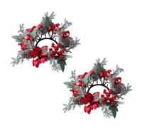 YIGZYCN Lot de 2 couronnes de décoration de table de Noël pour décoration de table ou décoration de table