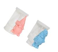 YIGZYCN Lot de 2 moules de moulage en élastomère Père Noël pour décoration de Noël