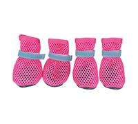 YIGZYCN Lot de 4 chaussures d'été respirantes pour petits chiens, bottines, protections de pattes, chiots, chats, respirantes et résistantes à l'usure
