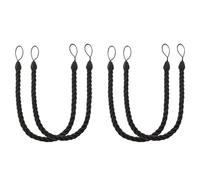 YIGZYCN Lot de 4 embrasses de rideaux en corde de coton tissées à la main avec crochet en métal pour rideaux de maison et de bureau