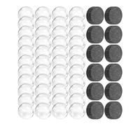 YIGZYCN Lot de 48 aimants en verre transparent de 2,5 cm avec dos adhésif pour réfrigérateur, bureau, tableaux blancs