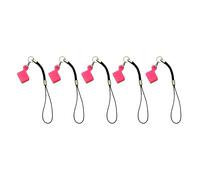 YIGZYCN Lot de 5 étuis portables en silicone pour clés USB avec cordon de fixation, protège contre l'eau et la poussière, utilisation multifonction pour la maison, étui USB en silicone avec cordon