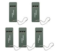 YIGZYCN Lot de 5 porte-clés de survie portables en alliage à décibels élevés pour le sport de plein air pour adultes avec cordon