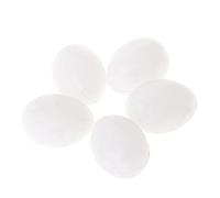 YIGZYCN Lot de 5 œufs d'oiseaux artificiels solides en plastique pour perroquet - Faux œufs à éclosion pour perroquet - Gris africain - Pour petits perroquets pour grands oiseaux, conures, perroquets