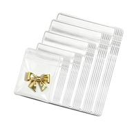 YIGZYCN Lot de 50 sacs à bijoux transparents refermables avec fermeture éclair - Sacs de protection étanches en PVC - Accessoires de voyage