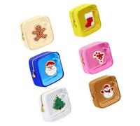 YIGZYCN Lot de 6/12 pochettes de taille compacte, parfaites pour les sacs à dos ou les sacs à main avec décoration pour accessoires, bas de Noël de vacances