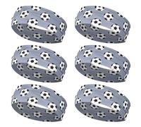 YIGZYCN Lot de 6 bandeaux de sport polyvalents - Décorations de tête extensibles - Idéal pour les cadeaux et l'esprit d'équipe - Accessoire pour cheveux absorbant la transpiration