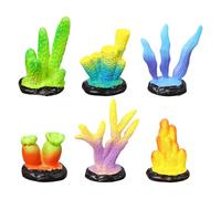YIGZYCN Lot de 6 coraux réalistes pour aquariums - Décoration de paysage pour aquarium sûr