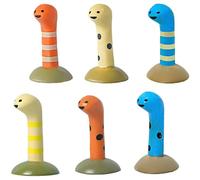 YIGZYCN Lot de 6 figurines miniatures d'anguille décoratives pour aquariums et maisons créatives, modèle coloré d'anguille sous-marine