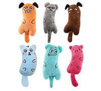 YIGZYCN Lot de 6 jouets de dentition en peluche pour chat avec son froissé - Jouet de dentition sûr pour chatons - Jouet en peluche pour jeux d'intérieur