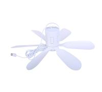YIGZYCN Lot de 6 petits ventilateurs de plafond USB silencieux 5 V 5 W pour camping en plein air 40 cm